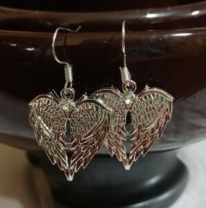New Heart Shaped Angel Wing Earrings